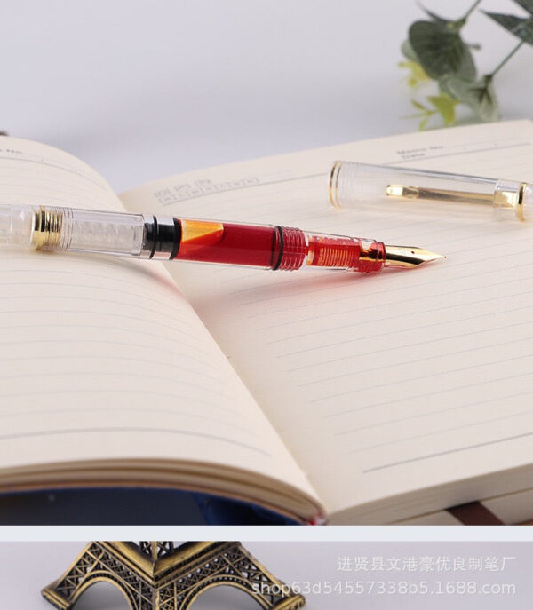 IMG_7837.jpg 教师专用大容量透明红笔|活塞吸墨批改作业钢笔 / Teacher's Large-Capacity Transparent Red Fountain Pen | Piston Ink Filling for Grading