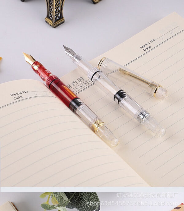 IMG_7838.jpg 教师专用大容量透明红笔|活塞吸墨批改作业钢笔 / Teacher's Large-Capacity Transparent Red Fountain Pen | Piston Ink Filling for Grading