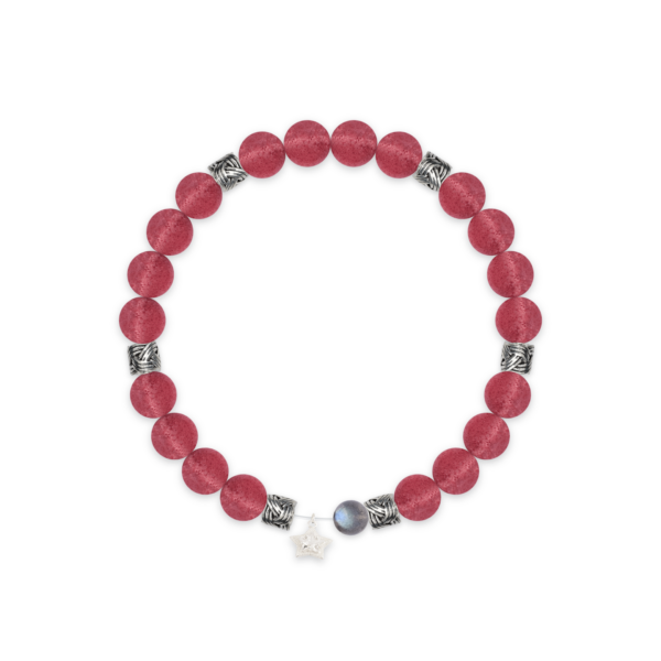 Red Strawberry Crystal & Pave Star Bracelet – 638369