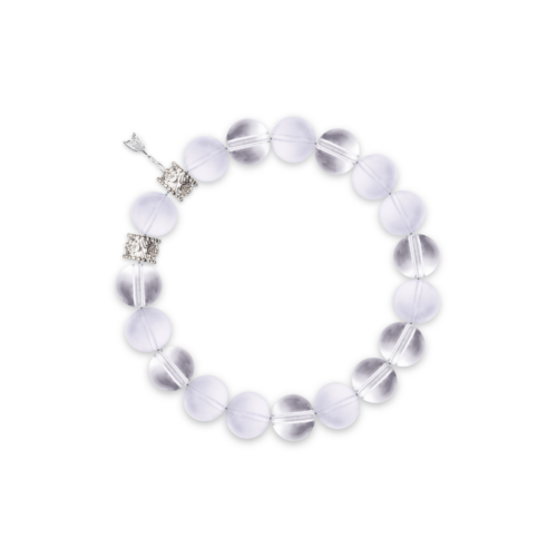 Elegant Milky White Crystal & White Mermaid Tail Harmony Bracelet – F0BACF